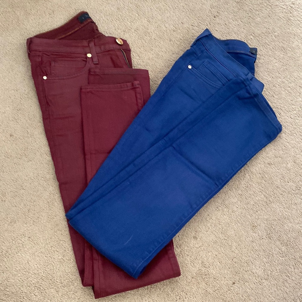 2 Pairs:  Juicy Couture Coated Skinny Jeans Sz 26 EUC